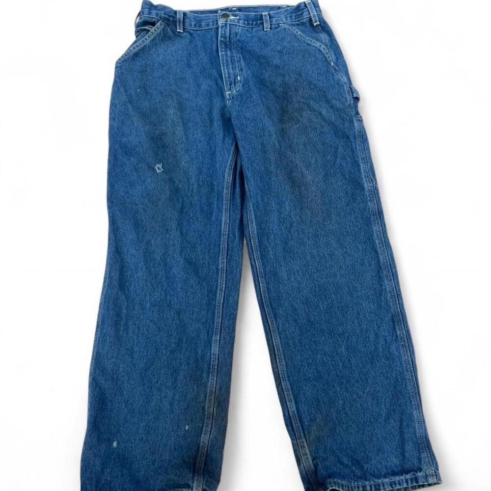 Carhartt Men's Blue and Navy Jeans
